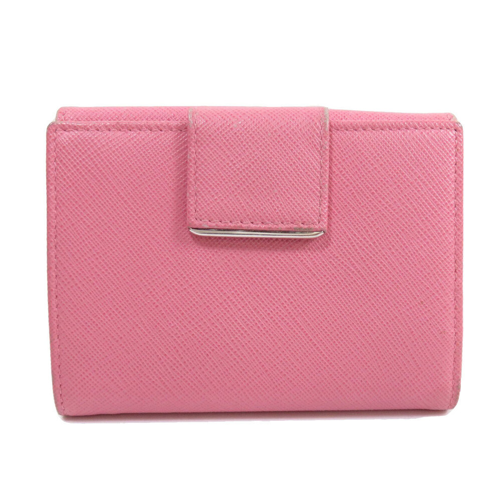 Prada Leather fold Wallet Motif Bi